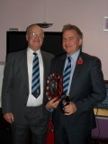 Pilk receiving the clubman of the Year Award